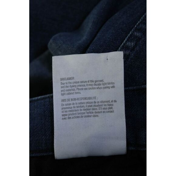 3x1 NYC Womens High Waist Distressed Ankle Wide Leg Crop Jeans Blue Size 24 - Picture 5 of 6